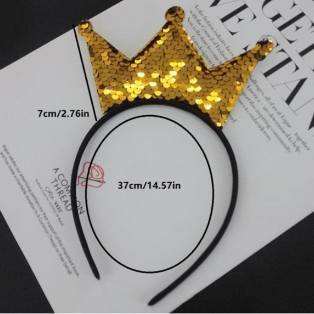 Princess Queen tiara crown headband - Picture 2 of 2